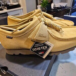 Clarks Wallabee Gore-Tex Golden Tan Suede Men's Originals SIZE 12 GTX NEW HTF